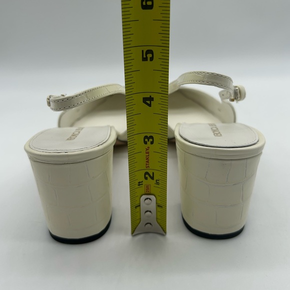 Veronica Beard Cecile Slingback 60 Ivory Croc Black Cap Toe Heels 8.5 New In Box - Picture 8 of 12